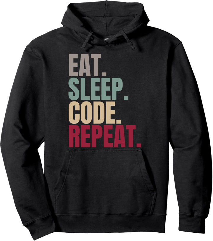 Eat Sleep Code Repeat Pullover Hoodie
