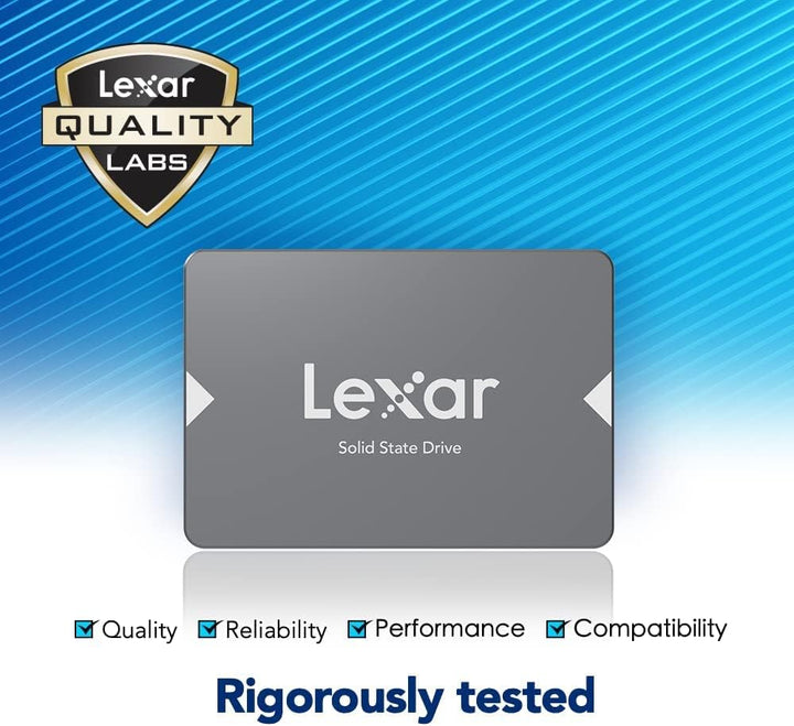 Lexar NS100 2,5" SATA III (6Gb/s) Interne SSD 1TB, Solid-State-Laufwerk, Bis zu 550 MB/s Lesen, für