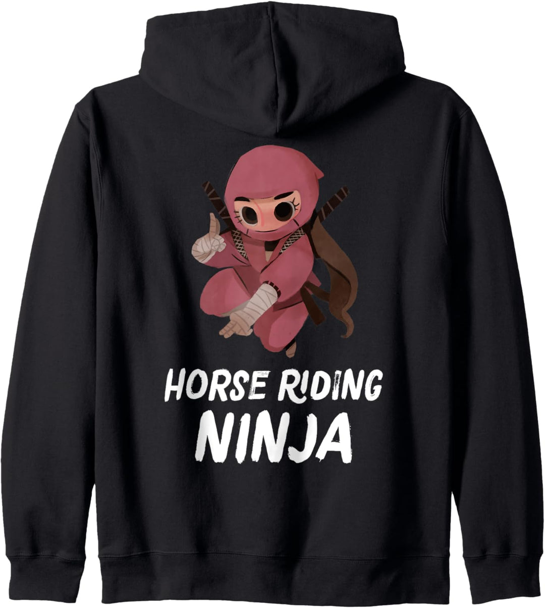 Reiten Ninja Mädchen Lustiger Sport Kapuzenjacke