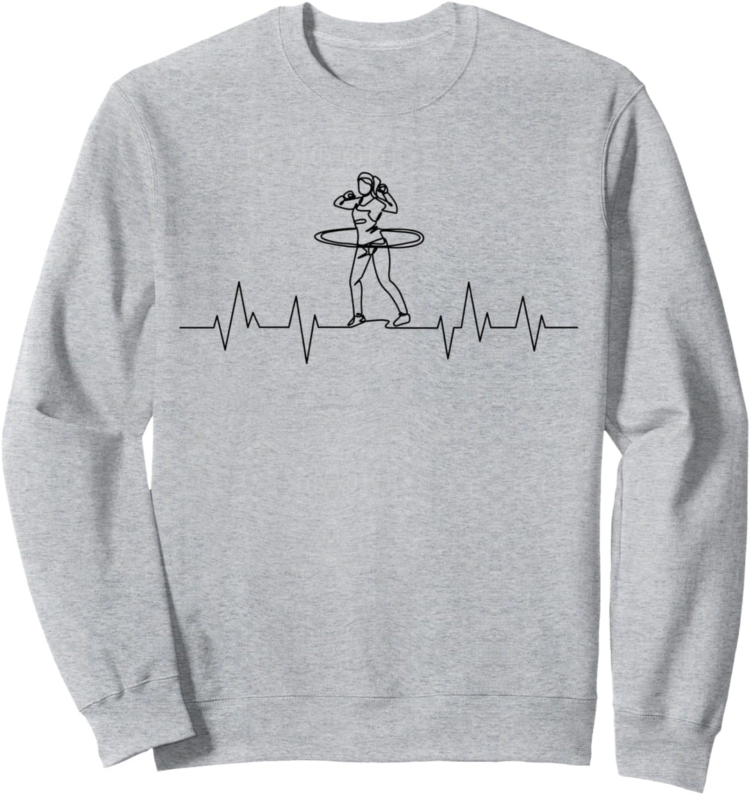 Hula Hoop Herzschlag Hullern Damen Mädchen Sweatshirt