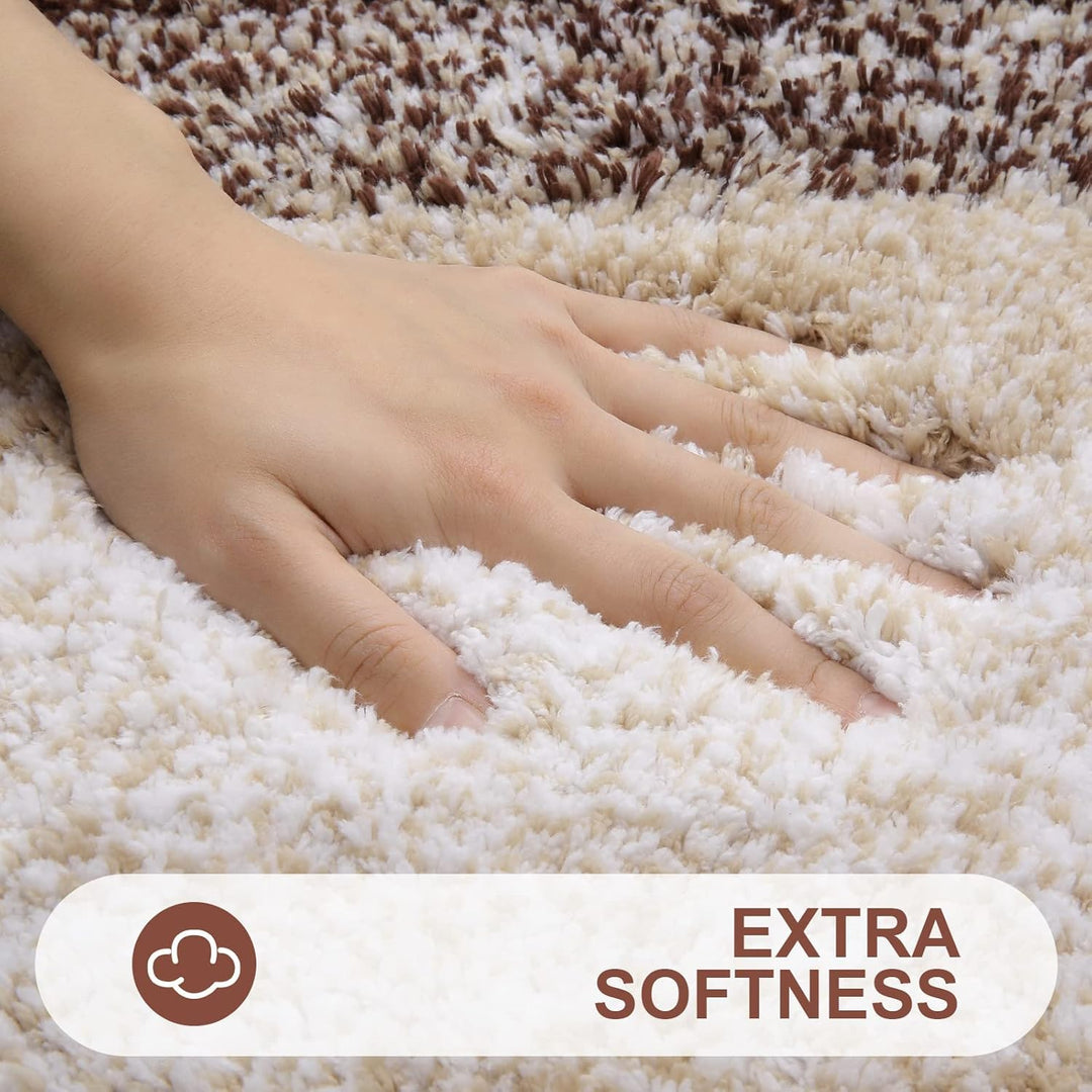 Homaxy Weich Badezimmerteppich 60x120 cm, rutschfest waschbar Badematte Flauschige Hochflor Badteppi