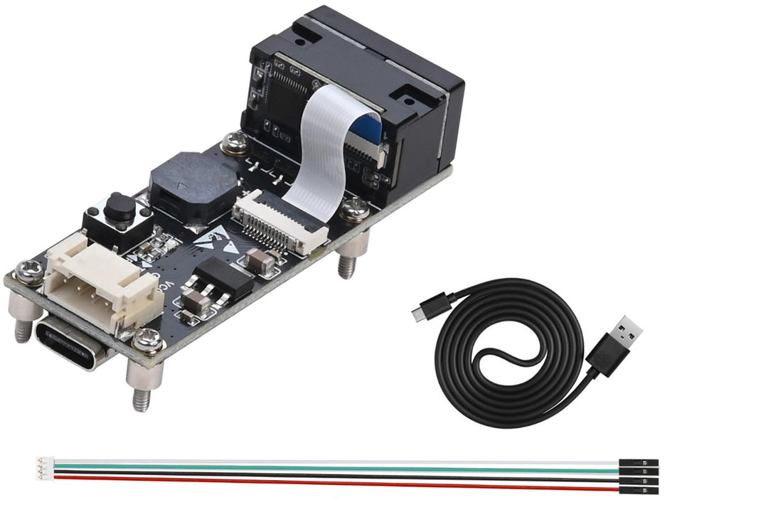 Embedded 1D 2D Barcode Scanner Module, QR Code Reader with USB Type-C &amp; TTL UART Interface, Fast Dec