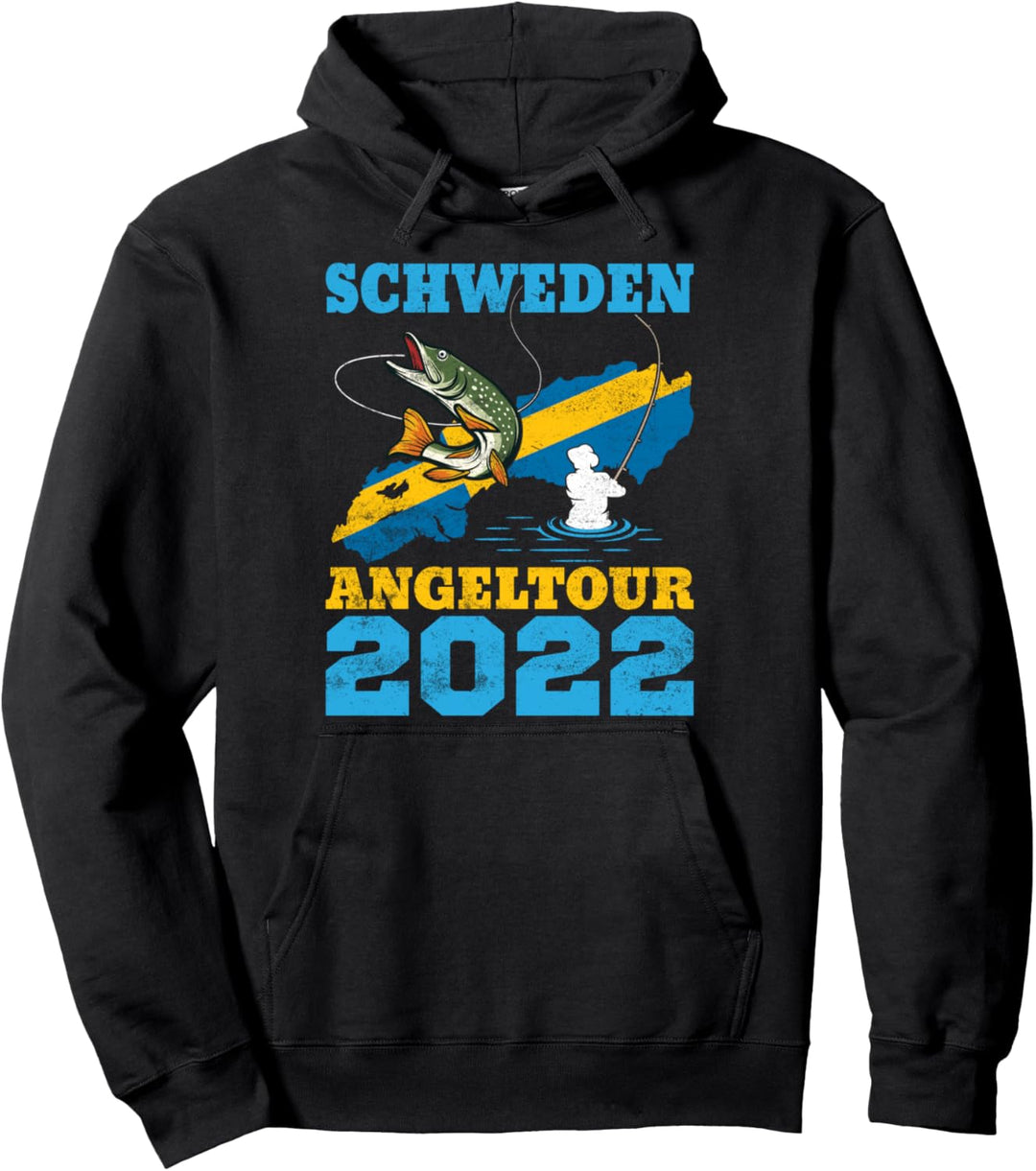 Schweden Angeltour 2022 Angeln Hecht Pullover Hoodie