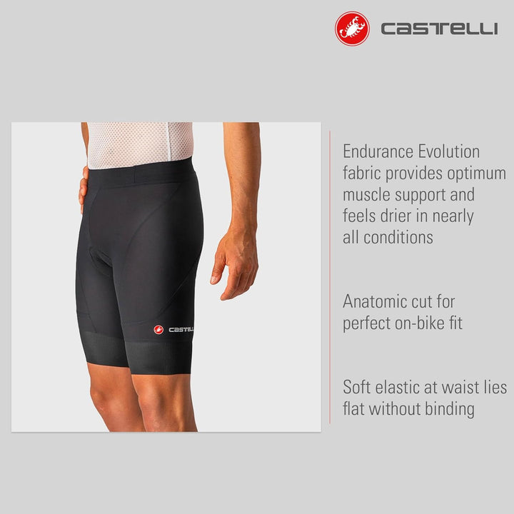 castelli Endurance 3 Fahrradshort Herren S Schwarz, S Schwarz