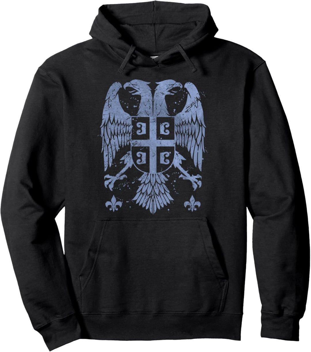 Serbischer Doppelköpfiger Eagle a Serbien Wappen Fan Pullover Hoodie