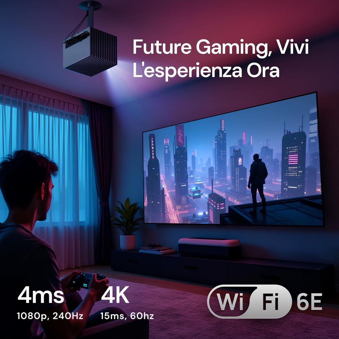Valerion StreamMaster Plus2 4K Beamer, 4ms Low Latency für Gaming, Dolby Vision, IMAX Enhanced,kompa