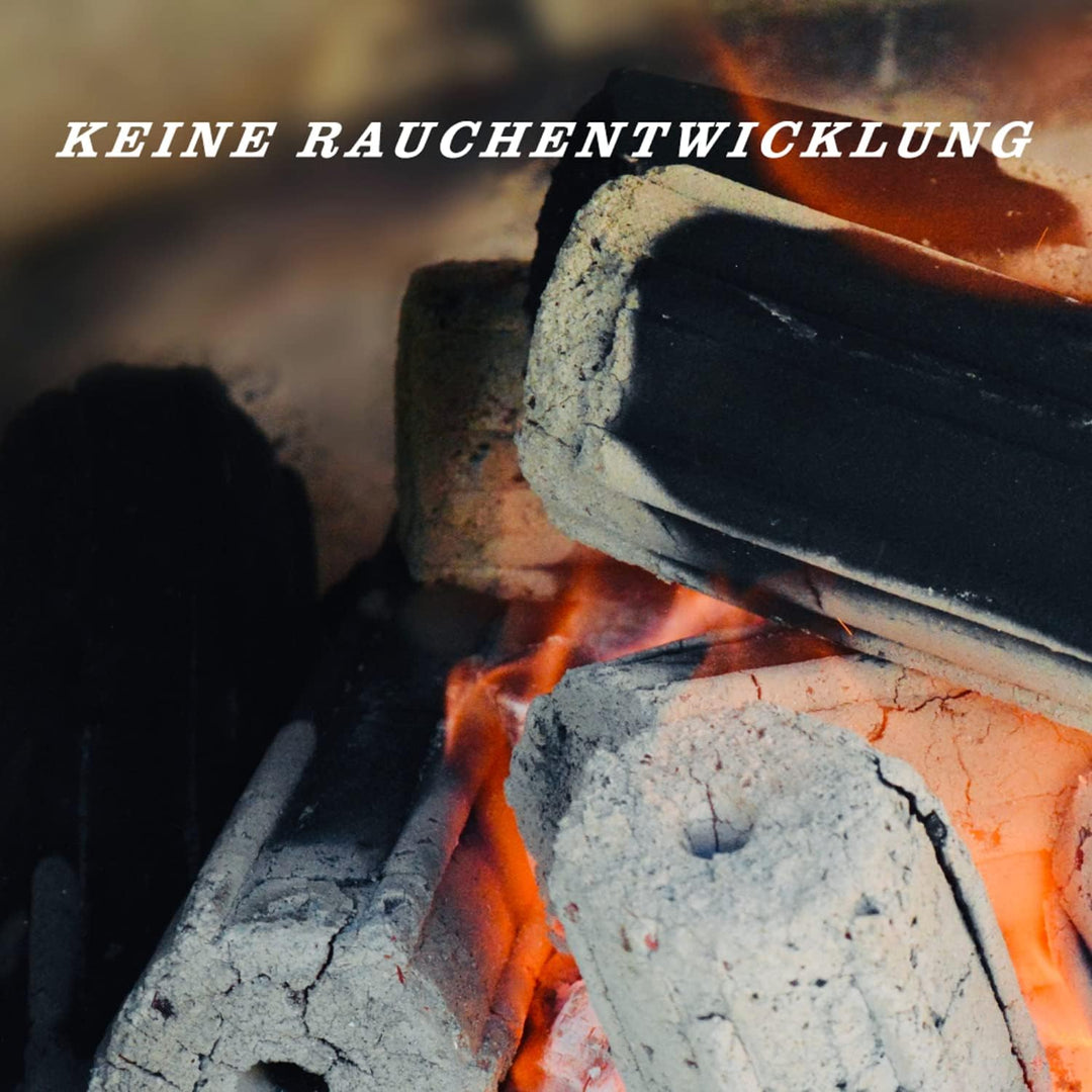 King Crocodile Kokosnuss Kohle mit Langer Brenndauer I Grillkohle Hexagonal I wenig Asche I geringe