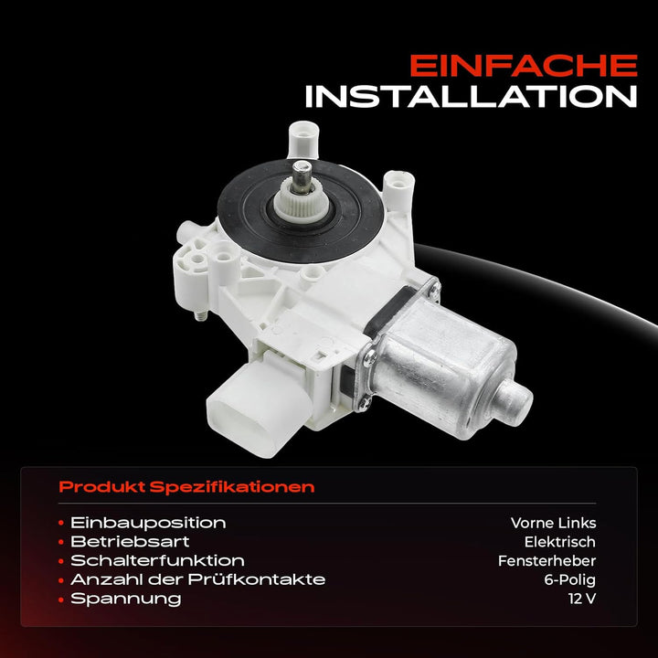 Fensterhebermotor Vorne Links 6-Polig für 3er E90 E91 316 318 320 323 325 330 335 M3 X1 E84 2004-201