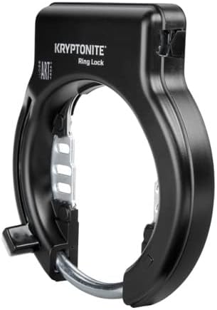 Kryptonite Unisex-Adult Ring Lock with Plug in Capability-Non Retractable, Black, One Size Schwarz,
