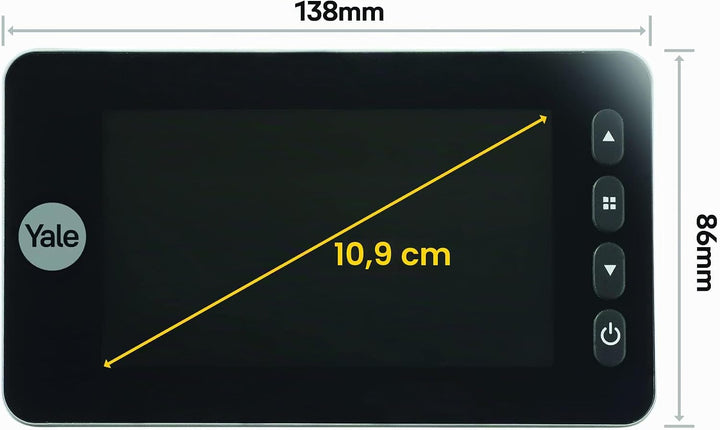 Yale Digitaler Türspion Auto Imaging- 5800 - Silber - Erfasst Bilder/Videos - integrierte Türklingel