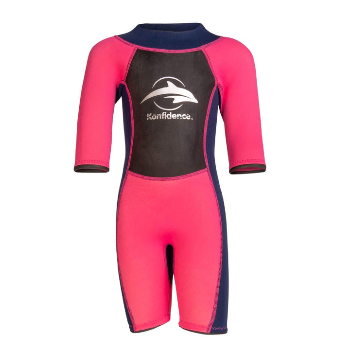 Konfidence Shortie Wetsuit Neopren Kinder Shortie Neoprenanzug PINK 11-12 Jahre (XL)