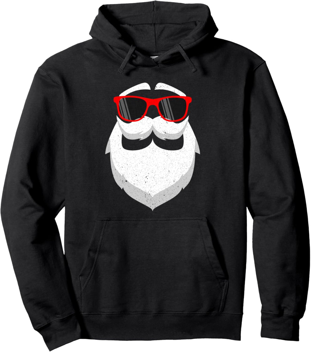 Sonnenbrille mit Weihnachtsmannbart Lustiges Weihnachten Pullover Hoodie