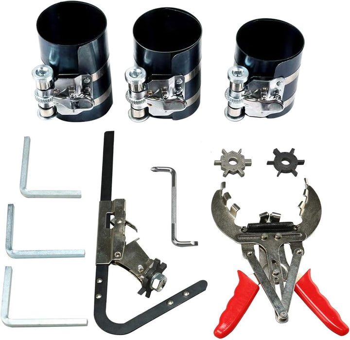 FreeTec Kolbenringspannband Satz Kolbenring Spannband Kolben Ring Zange Werkzeug Satz