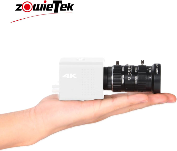 Zowietek 5-50 mm 12 MP C-Mount Zoomobjektiv mit geringer Verzerrung, mit C-CS-Adapter, für Zowietek