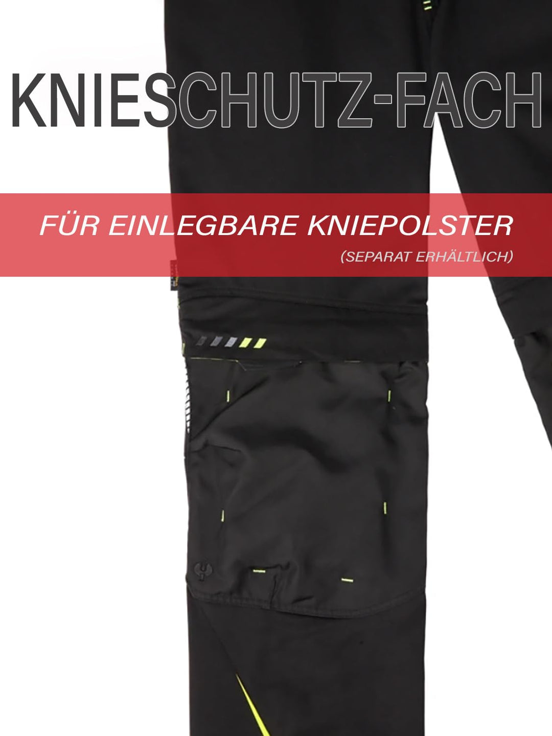 Engelbert Strauss 65511 Hose e.s.motion 2020, Qualitative Arbeitskleidung, Mehrfarbig (Schwarz/Gelb)