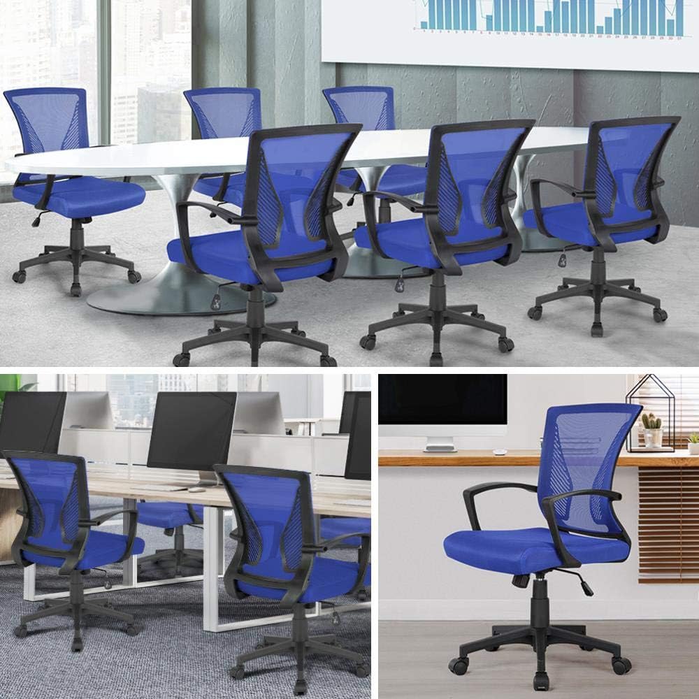 Yaheetech Bürostuhl Schreibtischstuhl ergonomischer Drehstuhl Chefsessel höhenverstellbar Sportsitz