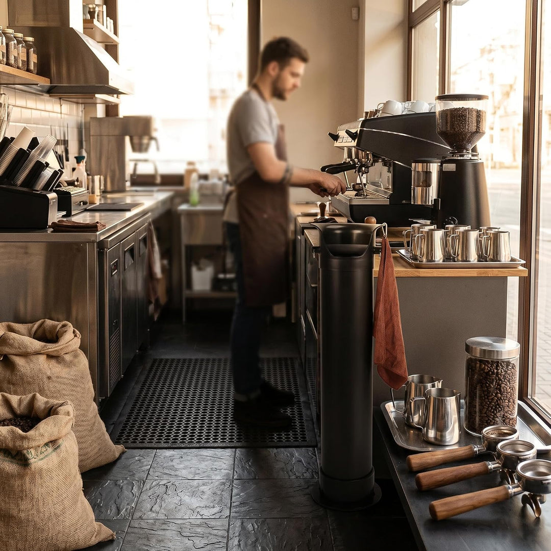 Haofy Kaffee-Klopfbox, Kaffeemühlen-Klopfbox, Kommerzieller, auf Dem Boden Stehender Kaffeesatz-Samm