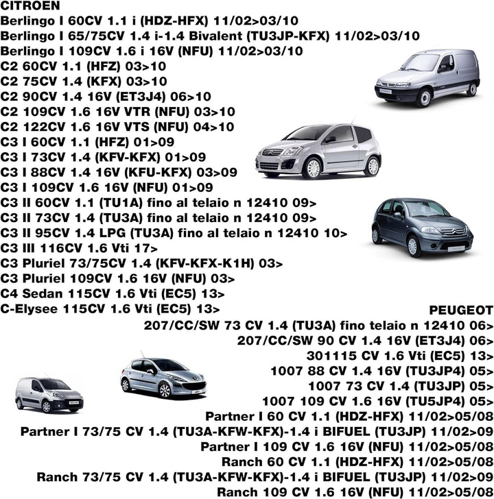 Simoni Racing Luftfilter passend für Citroën Berlingo, C2, C3, C-Elysee, Peugeot 1007, 207, Partner
