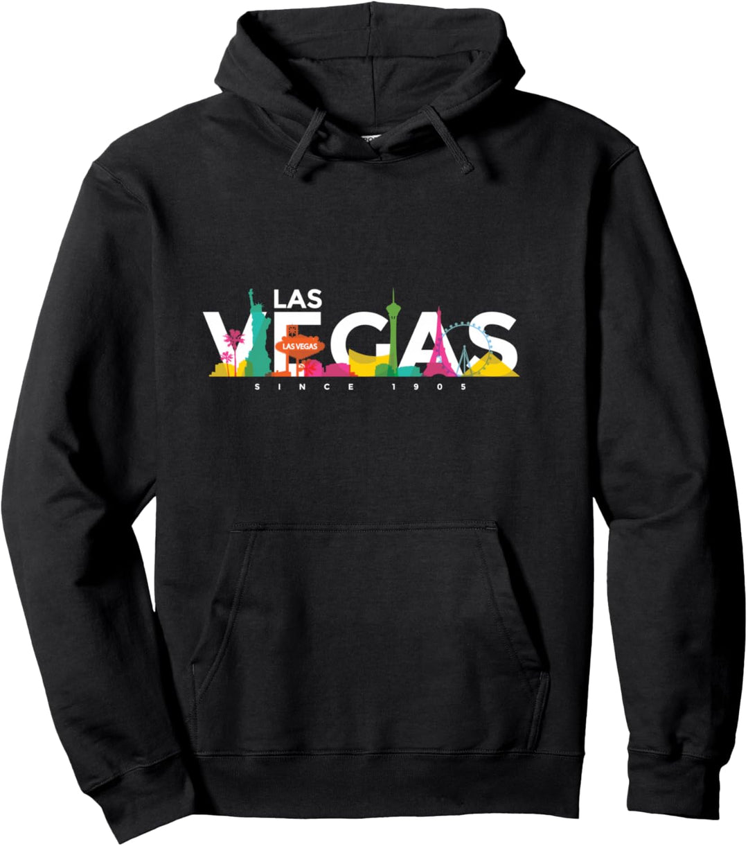 Las Vegas Skyline – Retro Vintage Nevada Souvenir Geschenk Pullover Hoodie