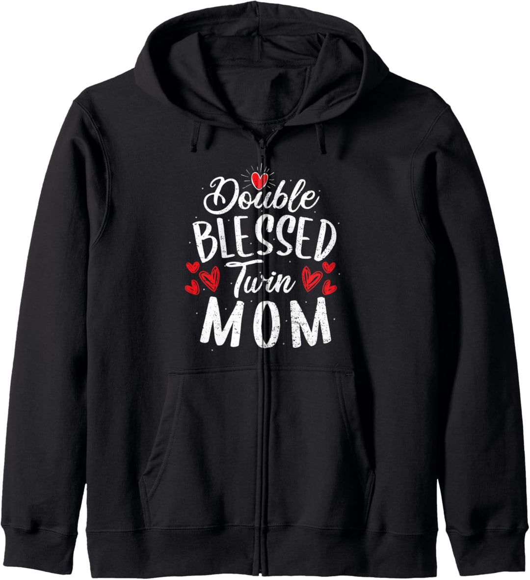 Cute Segnen: Double Blessed Twin Mom - Mutter Kapuzenjacke
