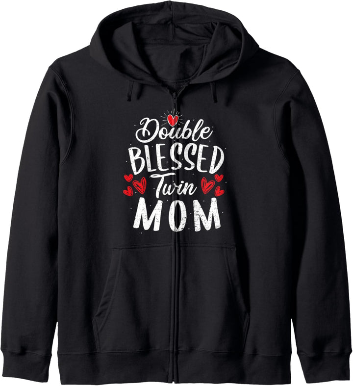 Cute Segnen: Double Blessed Twin Mom - Mutter Kapuzenjacke