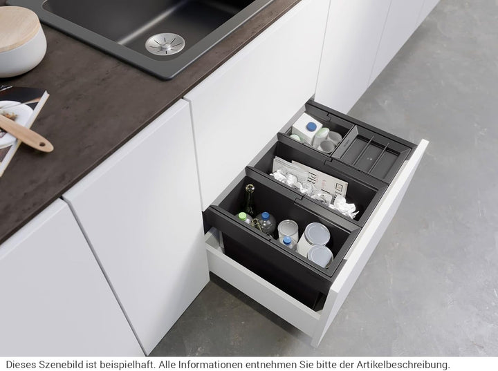 BLANCO FLEXON II low 60/4 | Abfall Müllsystem | für 60 cm breite Unterschränke | System zum Einbau i