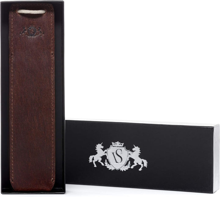 SID &amp; VAIN Etui echt Leder Tony klein Federmappe Schlampermäppchen Unisex braun