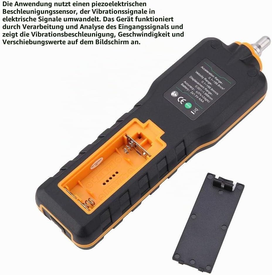 Vibrationsmessgerät, SW-65A Digitaler Vibrationsmessgerät-Tester Handheld-Vibrationsmessgerät-Tester