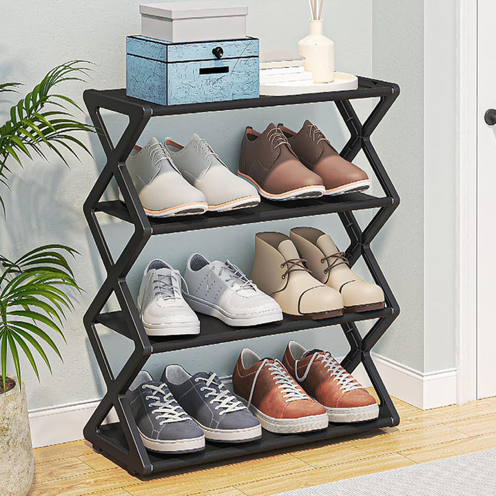 Faltbare Schuhregal -Sortierfunktion Schuhschrank für den Schrank Flur Eingangszimmer, Plastik, Plas