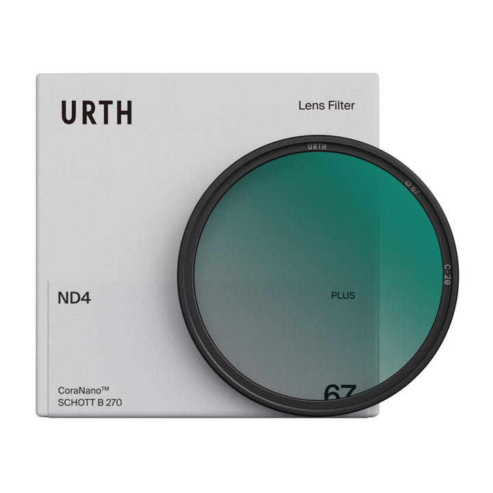 Urth 55 mm Graufilter ND4 (2 Stop) ND Filter (Plus) — Neutraldichte, 20-lagig nanobeschichtet, ultra