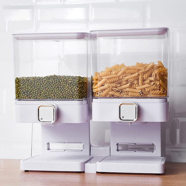 Rosenstein &amp; Söhne Müsli Aufbewahrung: Doppel-Spender für Cerealien &amp; Snacks, 33,5 x 30,5 x 16,5 cm,