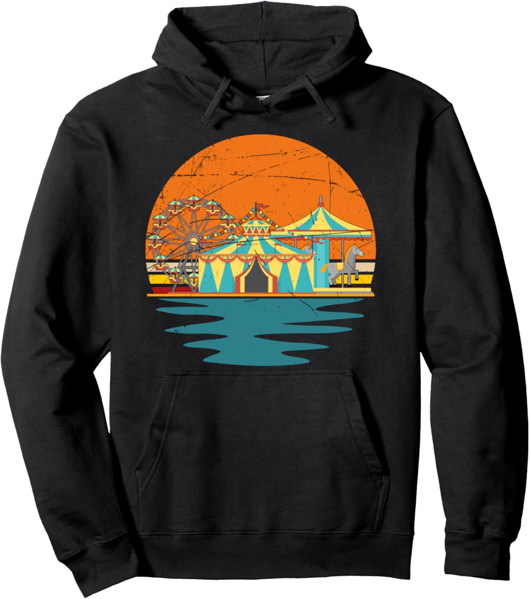 Retro Zirkus Pullover Hoodie