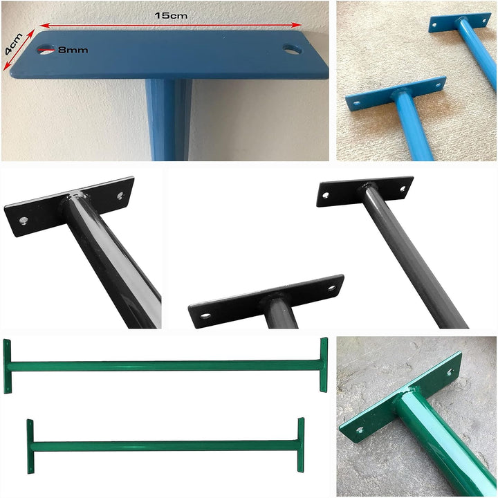 TURNSTANGE RECKSTANGE 40-180 cm KLETTERSTANGE KLIMMZUGSTANGE - BLAU, GRÜN ODER SCHWARZ (170 cm, Schw