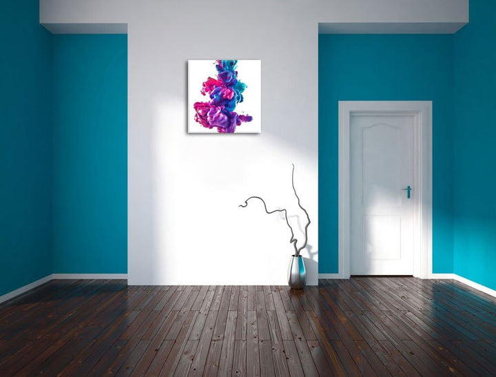 Pixxprint Cooler bunter Rauch als Leinwandbild Quadratisch/Grösse: 70x70 / Wandbild/Kunstdruck/ferti
