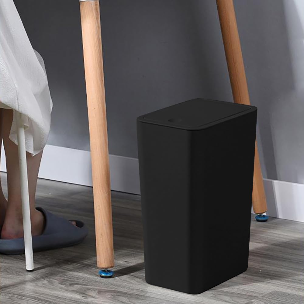 3 Stück Badezimmer Mülleimer 10L,Hundesicherer Badezimmer Mülleimer,Schmaler Mülleimer mit Deckel,To