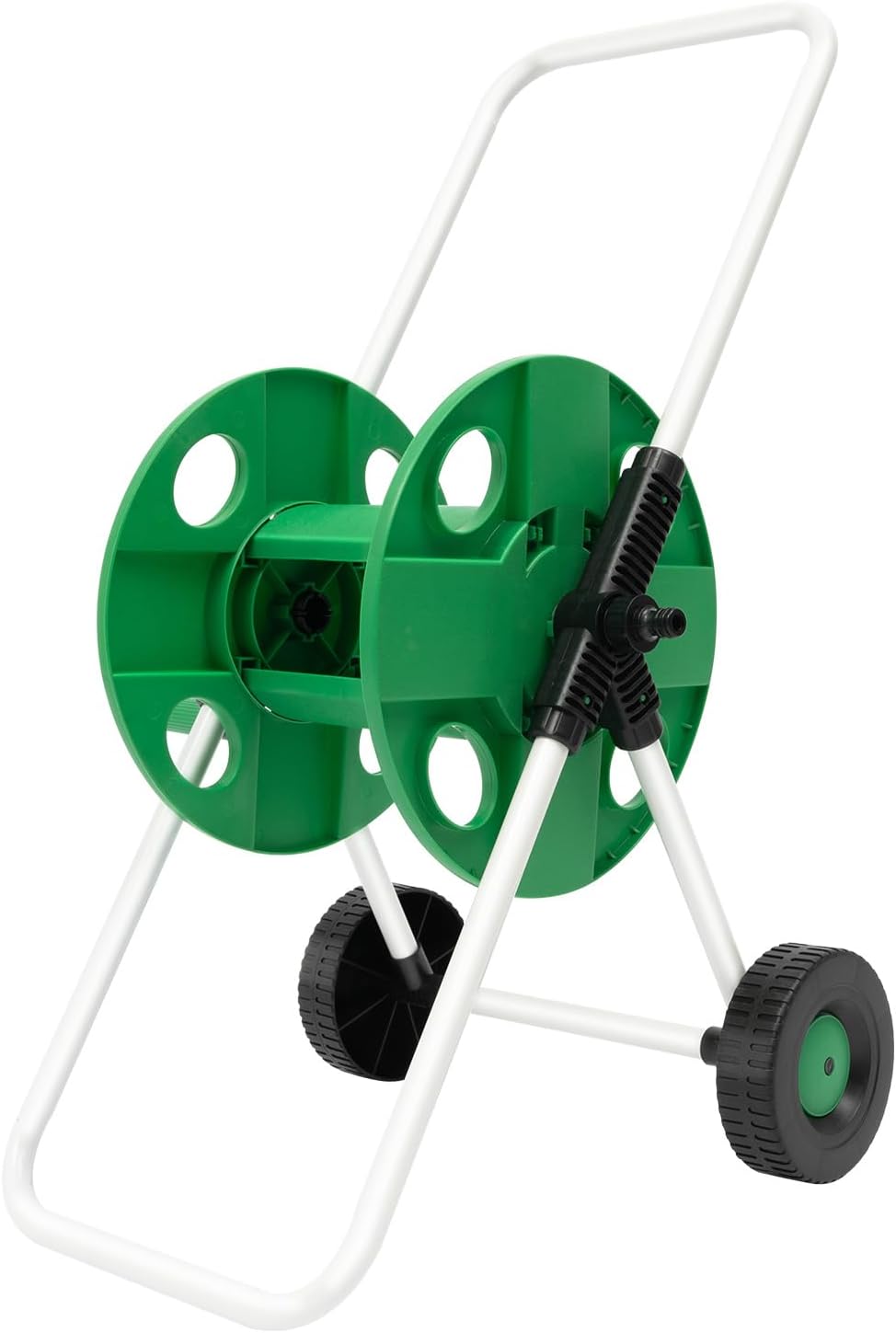 Profi Schlauchwagen Kit, 50m Gartenschlauch Schlauchtrommel 1/2"Schlauchaufroller, Grün 27 × 38,5 ×
