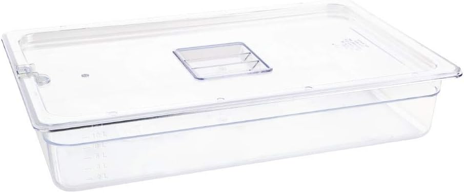 Vogue u225 Polycarbonat GN-Behälter, 1/1 Grösse 530(L)x325(D)x100(D)mm., 530(L)x325(D)x100(D)mm.