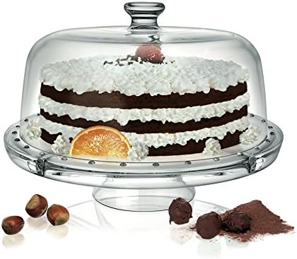 Borgonovo, 4-in-1-Etagere mit Glaskuppel aus Palladium