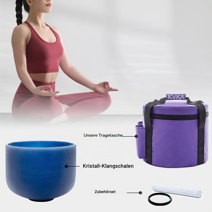 KVKA 20cm Klangschalen, 432Hz A note 8 inch Indigo Chakra Klangschale für Yoga Meditation Sound Heal