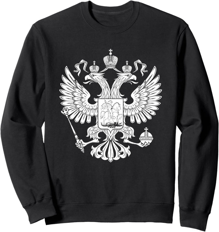 Russicher Adler Doppelkopf Russische Flagge Geschenk Sweatshirt