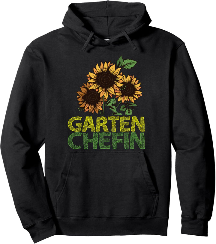 Garten Chefin Gärtnerin Sonnenblumen Frühlings Pullover Hoodie