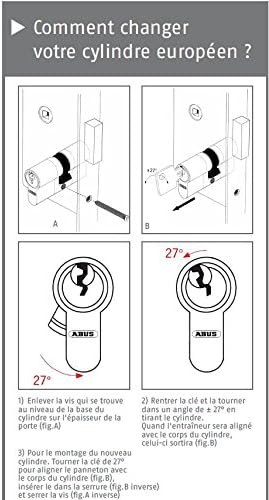 ABUS EC-SNP 45013 Türzylinder Für Aussentüren/Wohnungstüren, silber 10/30 mm, 10/30 mm