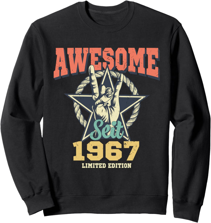 Awesome Since 1967 Jahrgang 53 Geburtstag Geschenk Vintage Sweatshirt
