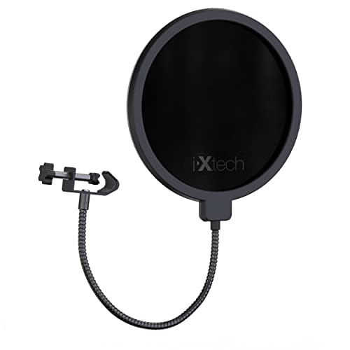 IXTECH Popfilter für Blue Yeti-Mikrofon, doppelschichtiger Schallschutz, Schildwächter, Windschutz m