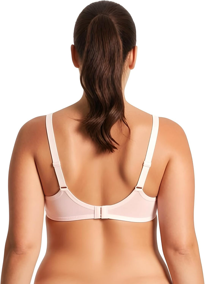 Curve Muse Damen-BH, ungefüttert, Balconette, Baumwolle, Spitze, Übergrösse, 2er- oder 3er-Pack 75D
