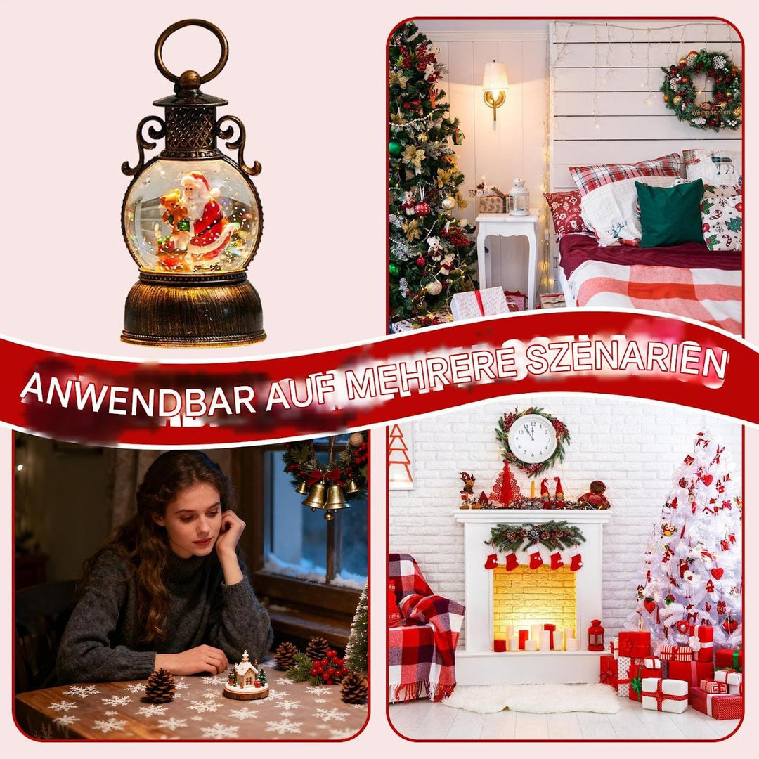 Leuchtende Weihnachtskugel,Partyszene Requisiten | Weihnachts Schneekugel Laterne Glitzerdekoration