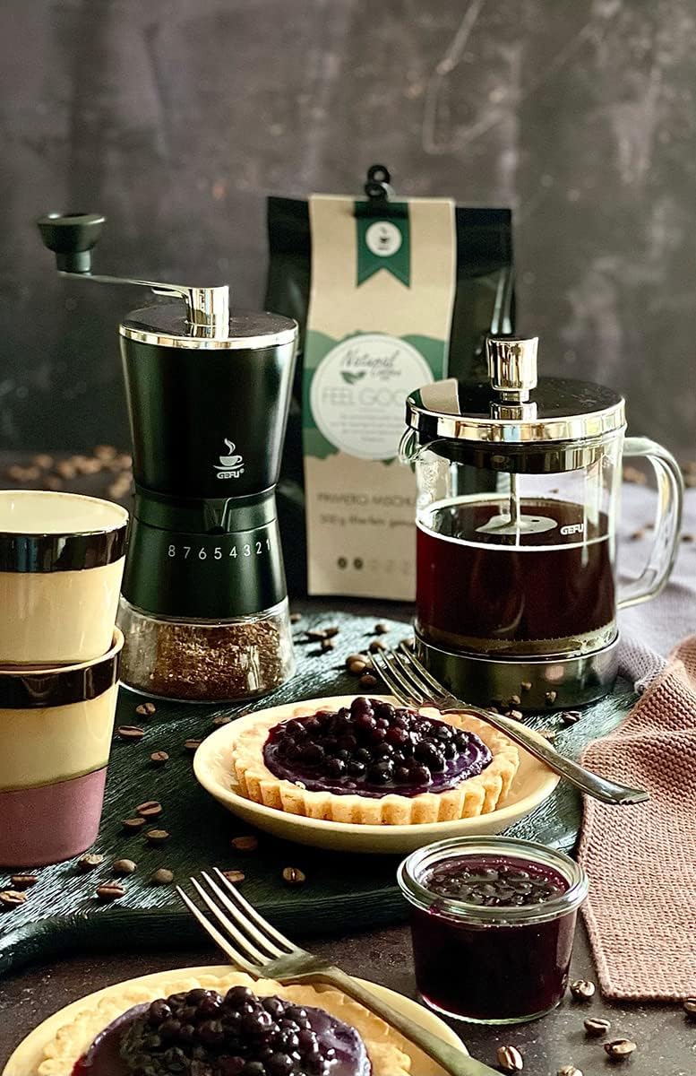 GEFU Kaffeebereiter DIEGO 600 ml | French Press aus Borosilikatglas &amp; Edelstahl | Für 5 Tassen Kaffe