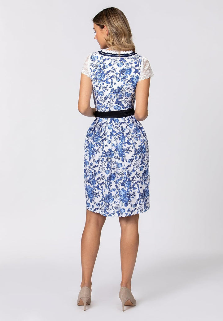 Stockerpoint Damen Dirndl Nikola Kleid für besondere Anlässe 32 Blau, 32 Blau