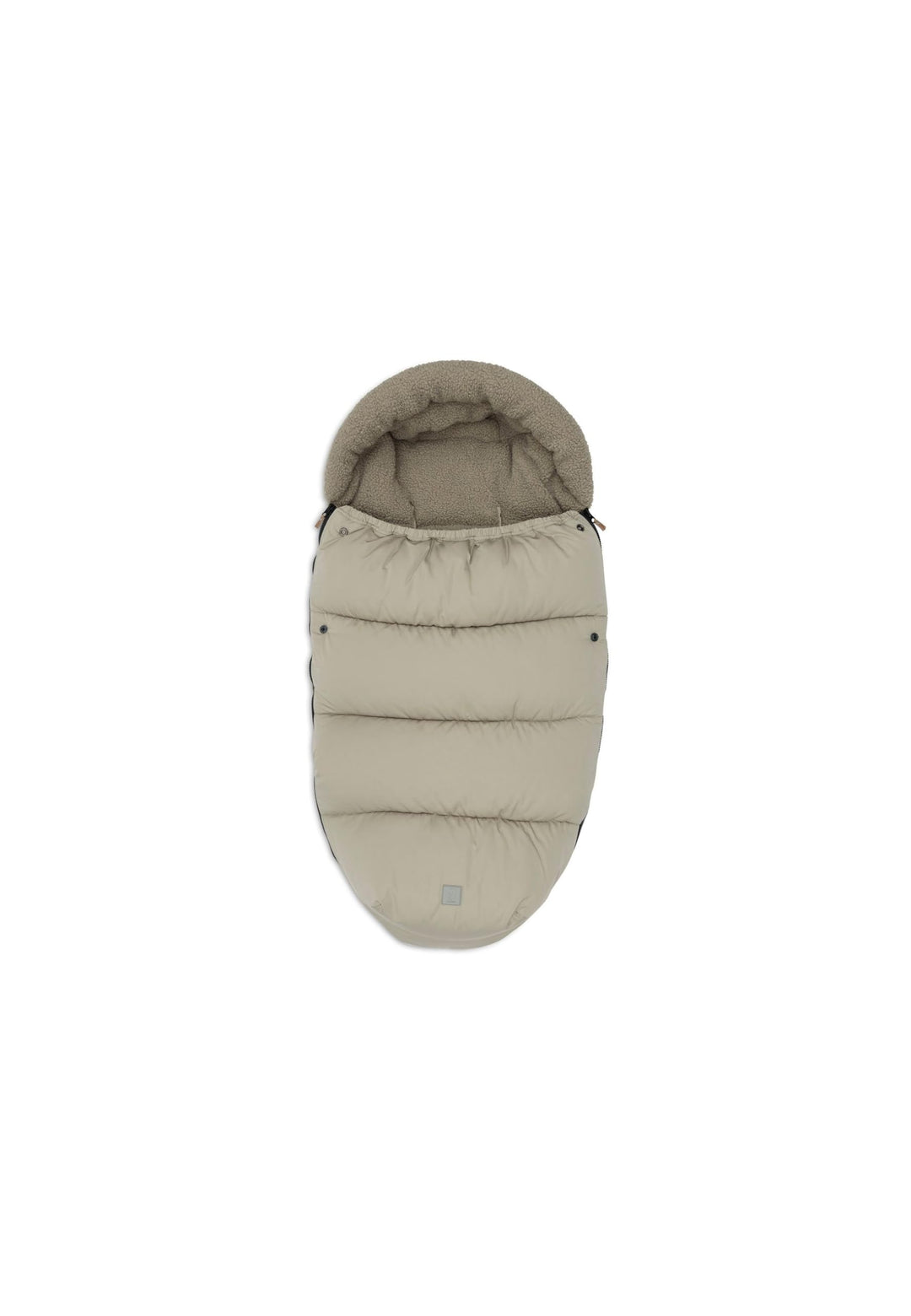 Jollein Fusssack Olive Green - Für Buggy und Kinderwagen - Für 3-Punkt- und 5-Punkt-Gurt - Mit Teddy