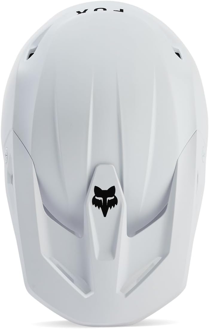 Fox Racing V1 Motocross-Helm, mattweiss, Grösse L L Mattweiss, L Mattweiss